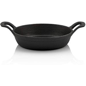 BBQ-Toro Gietijzeren serveerpannetjes, 1 stuks, diameter 16 cm, rond, grillpannetjes, gietijzeren pan, braadpan, vuurpan, gietijzeren pannen, serveerpan, tafelpan