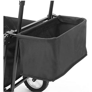 TMXKOOK Outdoor Opbergtas voor Push Pull Wagons, Staart Pocket Winkelen Camping Hand Push Draagbare Trolley Cart Accessoires, Past Binnen Wagon Basket Accessoire