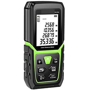 Handheld GPS-landmeetapparatuur Afstandsmeter Afstandsmeter 330Ft/100M Backlit LCD Meten M/In/Ft met Li-Ion batterij Elektrische Hoek Sensor voor oppervlaktemeting (Color : Giallo, Size : 120m)
