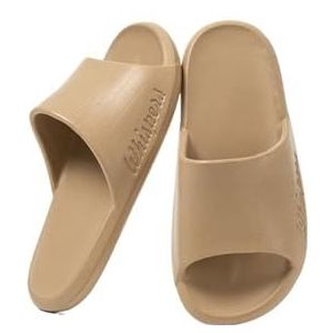 Zephyria cloudies slides voor dames, uniseks EVA-pantoffels - zachte lichtgewicht bad- en binnenhuisschoenen, voor dames en heren | Huisslippers douchesandalen, Kaki, 38 EU