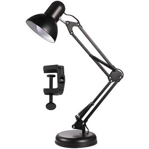 Cankypu Amerikaanse opvouwbare 811 buremp oogbescherming leren zichtbescherming LED-lamp student lezen werk nachtkast 812 buremp zwart Basis + clip + driekleurig 9W