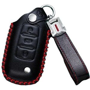 Autosleutel beschermhoes Lederen Autosleutel Case Cover Protector Voor Polo Voor Passat B5 B6 B7 Voor Golf 4 5 6 MK6 Voor Jetta Voor Lavida Sleutel Shell(1 UK)