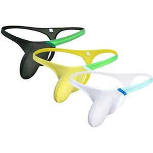 Yomie Effen kleur gestreepte omgedraaide teenslippers voor heren