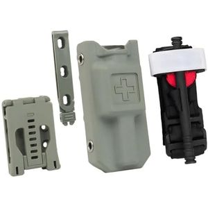 Hemostatische Tourniquet Opbergkofferset, Tactische Uitrusting For Noodgevallen In De Buitenlucht, Filmaccessoires, Met Banden En 2 Optionele Rugaccessoires, Past Op MOLLE(RG)