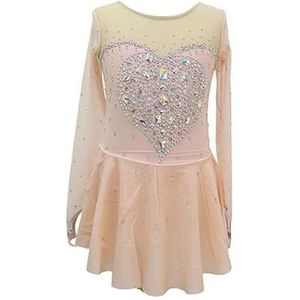 Lady's Artistieke Kunstschaatsenwedstrijd Jurken Schaats Sport Prestaties Dance Kostuums Mode Ritmische Gymnastiek Tape Voor Meisjes,A,11_13Years