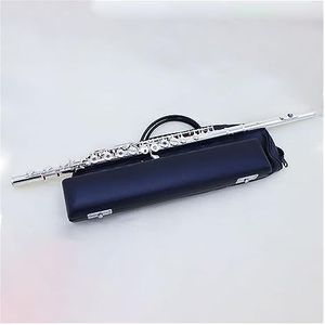 fluit instrument Fluit Muziekinstrument C Tune Sterling Zilver Beginner Frans 17-gaats Openen En Sluiten Dual-use Zilver flute instrument