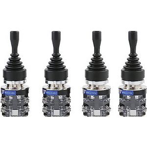 1 stuk 30 mm Monolever Rocker Cross Switch Joystick Switch Momentan 2/4 Posities 2NO 4NO Zelfborgende Zelfvergrendeling HKA1 (Kleur: 2-weg zelfvergrendeling) (2-weg zelfvergrendeling) (2-weg