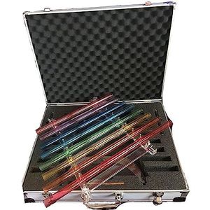 Kristallen zangharp voor geluidstherapie, perfect genezend muziekinstrument, voor het balanceren van de lichaamschakra, het aanpassen van de emotionele toestand, met aluminium koff