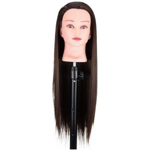 70 cm 100% hoge temperatuur vezel blond haar mannequin hoofd trainingshoofd for kapsels vlecht kappers poppenhoofd(Head 1)