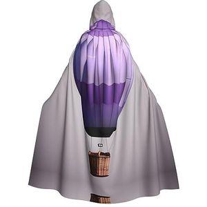 SSIMOO Lavendel Heteluchtballon Unisex mantel-boeiende vampiercape voor Halloween - een must-have feestkleding voor mannen en vrouwen