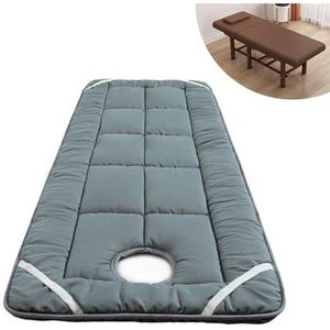 Massagebedmatras Met Gezichtsgat, Zacht, Ademend Schoonheidsmassagematras, Hoeslaken For SPA-massagetafel, Matrasbeschermers For SPA-hotel, Schoonheidssalon, Massagebed(Grey,S 60x190cm)