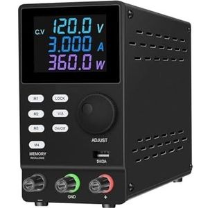 Tafelvoeding van laboratoriumkwaliteit, DC Laboratorium Voeding Verstelbare 120V 3A Met USB Spanningsregelaar Stabilizer Switching Bench Bron Plating Opladen DIY Eenvoudig in te stellen en te gebruike