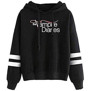 Nest Home The Vampire Diaries Hoodie Sweatshirts Vrouwen Print Pullover, zwart 1, M