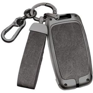 Sleutelbehuizing houder Auto Zinklegering Sleutel Tas Bescherming Interieur Shell Sleutelhanger Auto Key Case Houder Accessoires Voor Jaguar XE XJ XJL XF Voor Gitaar E-Tempo Sleutelbehuizing(A-gun gre