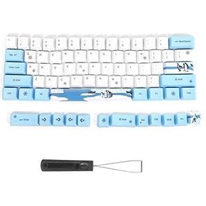73 universele keycaps met schattig patroon voor mechanisch computertoetsenbord, PBT custom design sublimatie keycaps kit voor gamingtoetsenbord, voor vrienden(6064 Pinguïns)