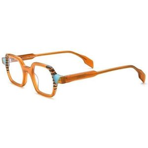 Halloween-cadeau Modieuze montuur, Brilmonturen Rechthoekig Acetaat Multicolor(Orange)