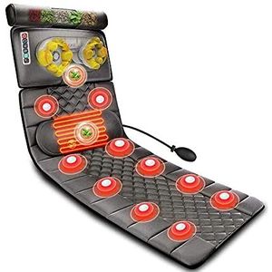 Massagemat For Het Hele Lichaam Met Warmte, Met 20 Nek-shiatsu Kneedmassagekoppen, Vibrerende Massagematras Met 9 Niveaus, Massagekussen For Het Hele Lichaam, Nek, Rug, Taille, Benen Spierontspanning