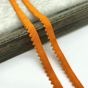 10mm elastische band Nylon lint Ondergoedbandjes BH-band Jurk Naaiwerk Kanten rand Kledingaccessoire Haarbanden DIY-Oranje-1 yard