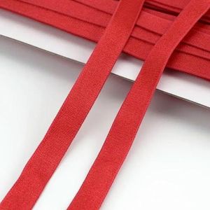 10/20M 12mm BH-band Elastische band Ondergoed Schouder Rubberen banden voor het naaien van broekriemen Stretch Nylon Webbing DIY Accessoires-Rood-12mm-10Meters