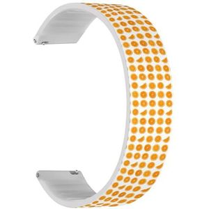RYANUKA Solo Loop Strap compatibel met Amazfit GTR 2e / GTR 2 / GTR 3 Pro/GTR 3 / GTR 4 (oranje fruitschijfjes), snelsluiting, 22 mm rekbare siliconen band, accessoire, Siliconen, Geen edelsteen