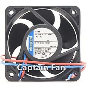 624HH Ebm Papst Ventilator 6025 de Ventilator van gelijkstroom 24V 3.5W Axiale Ventilator voor Omvormer/Kabinet Koelventilator