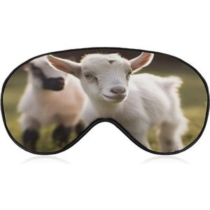 Schattig geitenoogmasker, zijslaapmasker, licht, blinddoek, slaapmasker, neusbeschermer en elastische band, voor kinderen, dames en heren