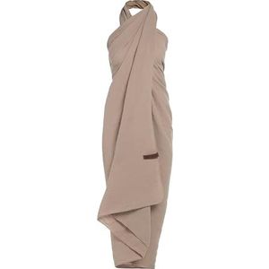 Knit Factory - Liv Pareo - Bruin - XL Sjaal - Sarong - Stranddoek - 100% Biologisch Katoen