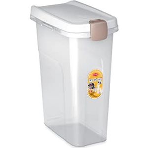 Stefanplast Petfood Container voor middelgrote honden, 25 l, bruin/wit