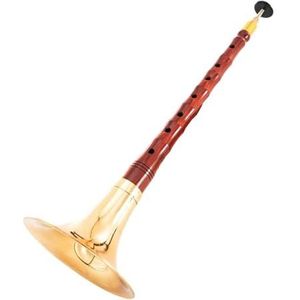 Professionele Suona Afrikaanse Rode Sandelhout Paal Suona Set Traditionele Folk Suona Hoorn Muziekinstrument Met Accessoires (Color : E minor)