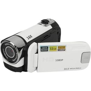 Digitale Camera 1080P, 16MP Compacte Kleine Videocamera met 16x Digitale Zoom, Anti-shake, Loop-opname, 2,4-inch Draaibaar Scherm Vlogcamera voor Tieners, Volwassenen, Beginnende