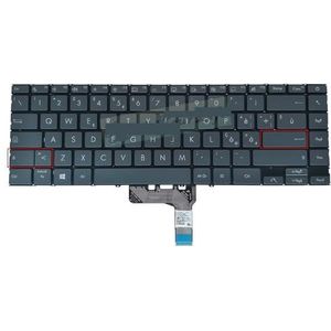 IT Duits Belgisch verlicht toetsenbord voor Asus voor Zenbook UM425 UX425 UX425UAZ UX425U UX425UA UM425U U4700 PC Italiaans BEL voor AZERTY(Italian Blue)