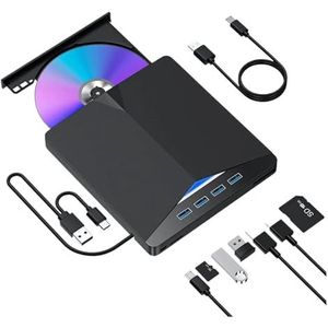 7-in-1 USB 3.0 Type-c Externe DVD RW CD Drive Brander Reader Speler Optische Extern For PC Laptop Desktop IMacs Heldere Beeldkwaliteit Stabiele Audio