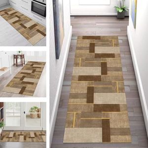 SGLGSTORE - Tapijtloper - Bruin - Wasbaar - 80x200 cm - Antislip