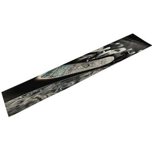 Elegante linnen tafelloper, skateboards print modern decor duurzaam, gemakkelijk schoon te maken, perfect voor eetkamer, keuken en evenementen