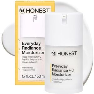 Honest Beauty Everyday Radiance Moisturizer met een mengsel van kersen, vijgen en drop extracten | Vrij van parabenen, dermatologisch getest, dierproefvrij | 50 ml