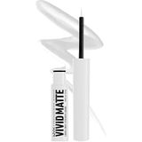 NYX Professional Make Up Vivid Matte Liquid Liner, eyeliner met nauwkeurige punt, matte afwerking en sterk gepigmenteerde kleur, wit, 1 stuk