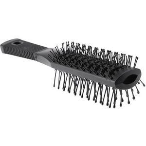 1Pc Dubbele Side Massage Kam Zwart Plastic Anti-wirwar Borstels Brede Tanden Borstel Brede Tanden Kappers Borstel Dubbelzijdige Kam