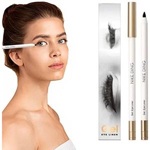 Gel-eyeliner | Langdurige Gel Eyeliner voor Gevoelige Ogen | Eyeliner Potloden Zwart Bruin Met Puntenslijper Milde formule Longwear voor Dames Meisjes Smashing