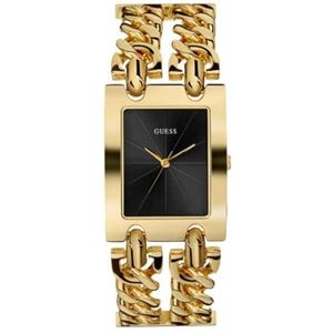 GUESS 36MM Multi-Chain Armband Horloge, Goud-Toon/Zwart, Quartz Horloge