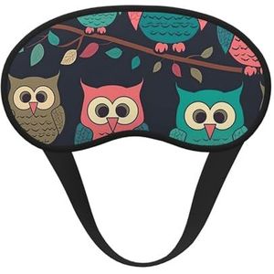 Schattige uilen slaapmasker, zacht, comfortabel oogmasker met verstelbare riem, verduisterend, oogslaapschaduwhoes voor vrouwen, meisjes, mannen, reizen, yoga, dutje in ploegendienst