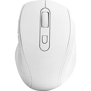 Draadloze Muis, Draagbare Ergonomische USB 2.4G Bluetooth 5.0 Stille 1600 Dpi Kantoor/Gaming Muizen, voor Notebook Desktop Laptop Computer(wit)