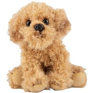 Pluche knuffel dieren Labradoodle hond 13 cm - Speelgoed knuffelbeesten - Honden soorten