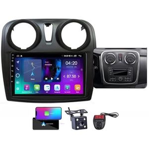 Android 13 systeem 2 Din Autoradio Stereo voor Renault Logan Sandero 2012-2022 9 inch Touchscreen met GPS Navigatie Carplay Android Auto/Bluetooth 5.0/FM AM RDS Radio/4G WiFi/DSP(B,NF-2)