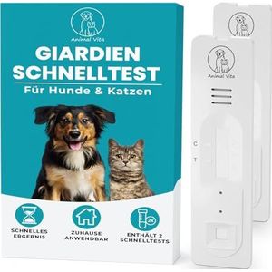 Animal Vita Giardien Sneltest voor hond en kat, meer dan 98% betrouwbaarheid, professionele giardienst, betrouwbaar bij darmparasieten en diarree, voor honden en katten bij Giardia (2 stuks)