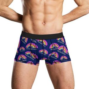 Magical Unicorn Rainbow Boxershorts voor heren, zacht ondergoed, stretch tailleband Trunks Panty
