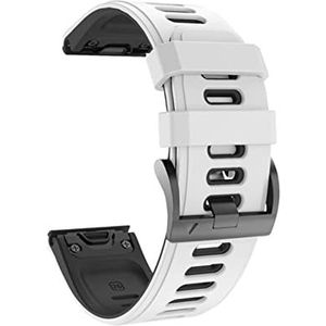 INEOUT 22 26mm Fenix6x Titanium Lichtmetalen Lichtgewicht Horlogeband QuickFit Polsriemen Compatibel met Garmin Fenix ​​5 5x Plus / 6 6x Pro 3HR / Instinct 935 (Color : White Black, Size : 22mm Feni