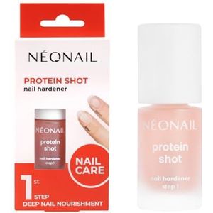 NEONAIL - Protein Shot Nail Hardener - Transparante Nagelverzorging - Licht Roze en Abrikoos