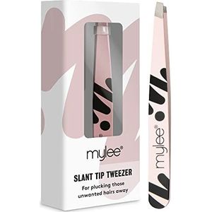 Mylee Professionele Schuine Punt Pincet voor Precisie Epileren en Wenkbrauwen In Model Brengen