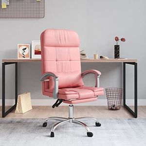 Prolenta Premium - Bureaustoel, ligstoel, massage-kunstleer, roze