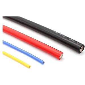 LJISEHG 30AWG hoge temperatuur elektrische kabel, 5 meter verlengkabel, flexibele hittebestendige rubberen kabel,(Yellow,28AWG 0.08mm2)